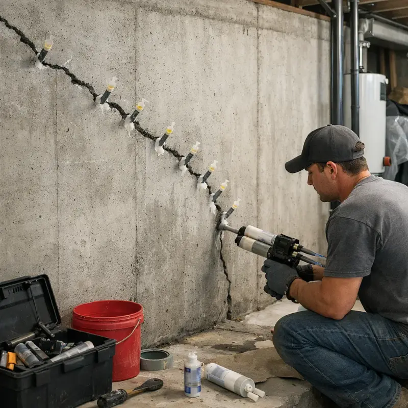 Basement Wall Crack Repair Indio